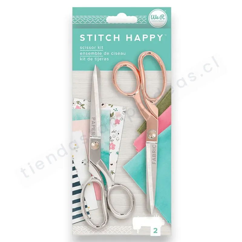 Tijeras para papel y tela, 2 unidades - We R Memory Keepers