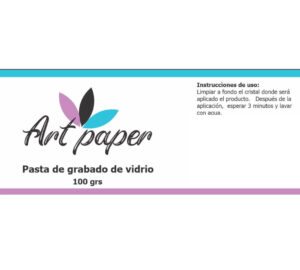 Pasta de grabado para patentes, vidrios copas---Art-Paper 100-gramos