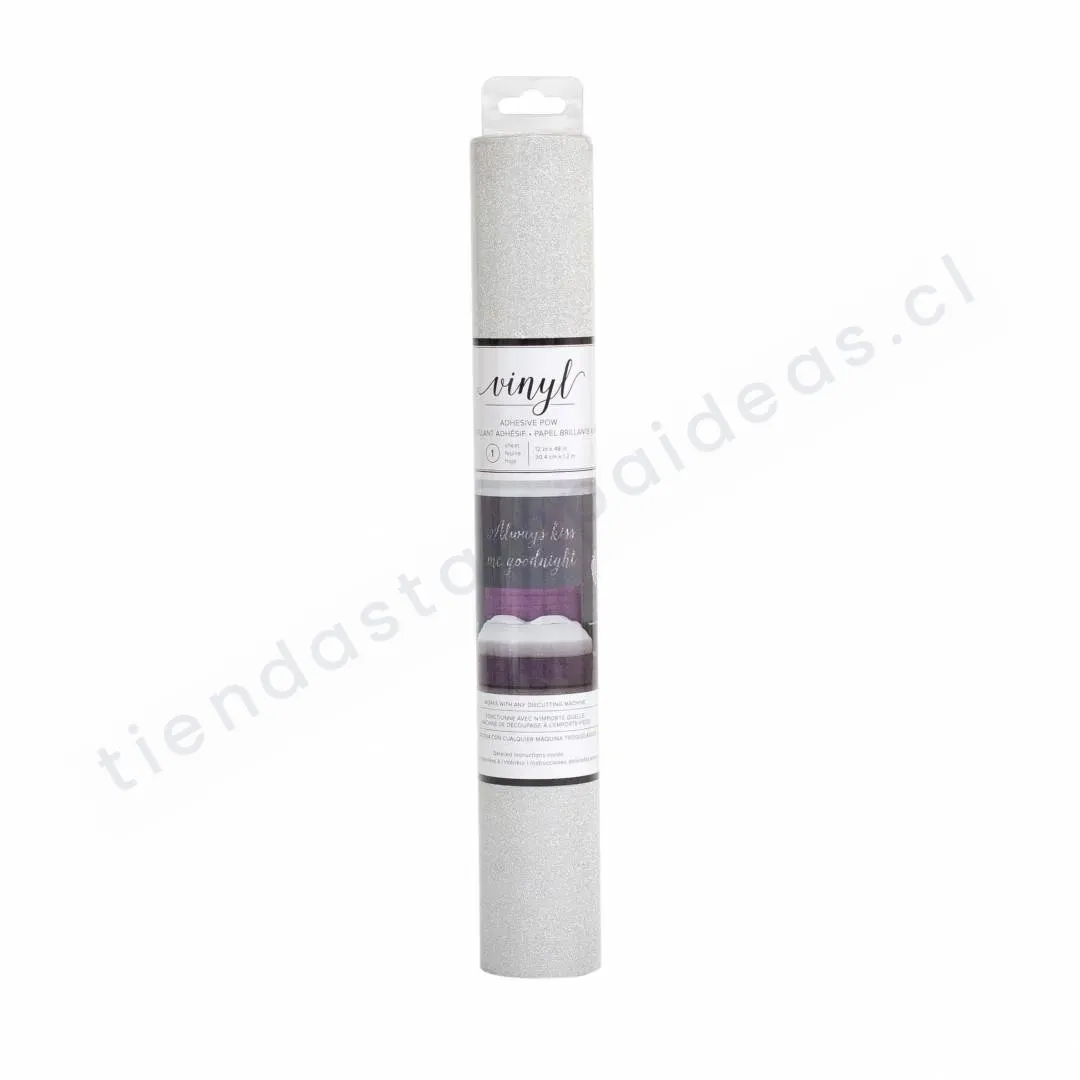 Vinilo plateado glitter decorativo – American crafts