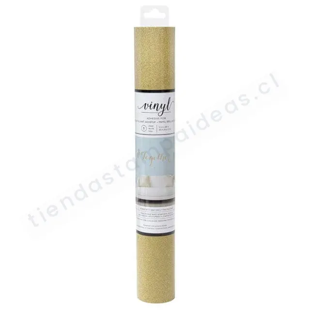 Vinilo dorado glitter decorativo - American crafts