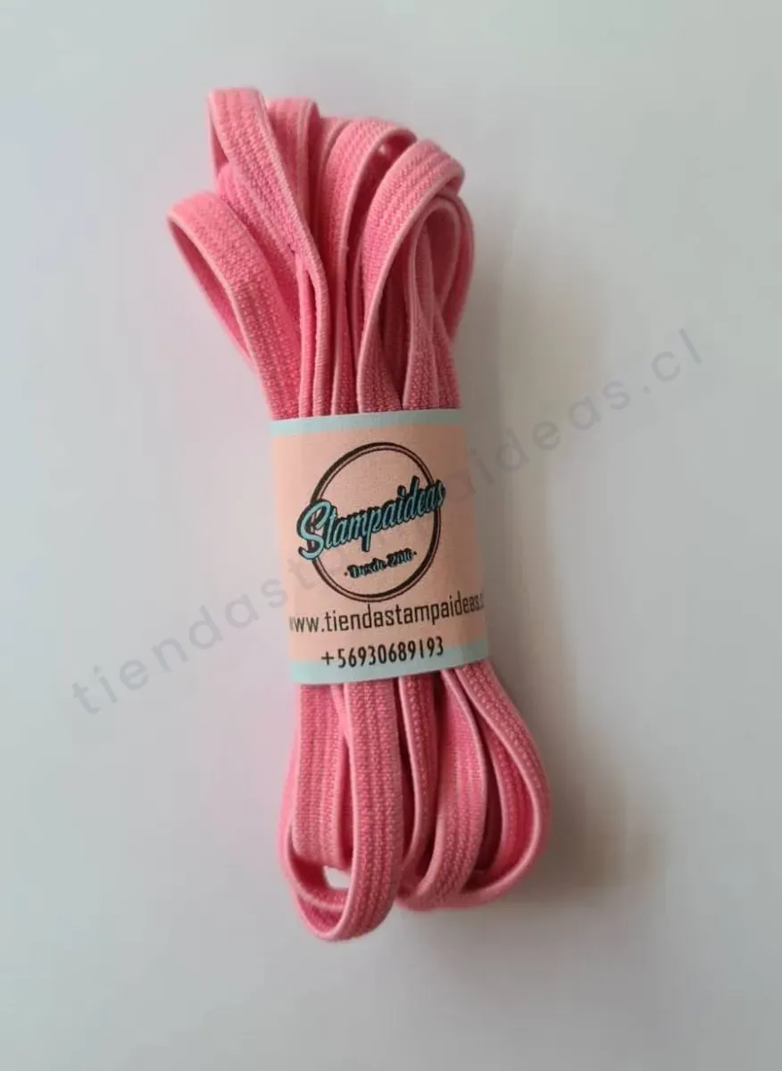 Elástico plano rosado 0,5 cm x 2,5 mts