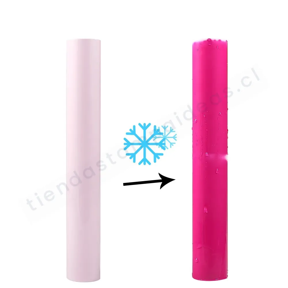 Vinilo decorativo cambio de color – rosa claro a fucsia