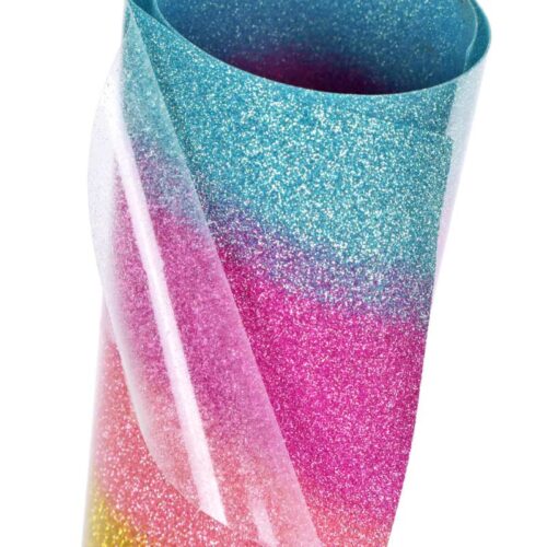 Vinilo textil glitter arcoíris - Tiendastampaideas