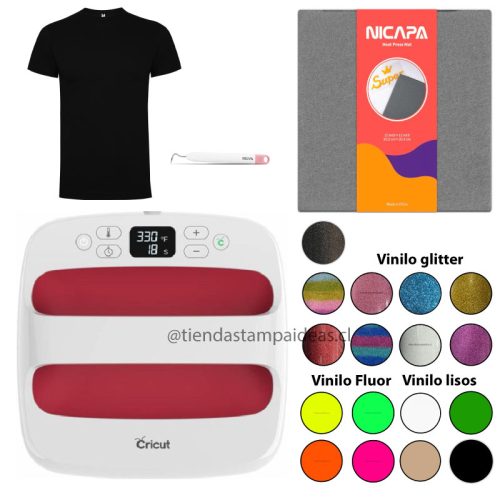 Estampadora Cricut Easy Press mediana - Kit Deluxe - Tiendastampaideas