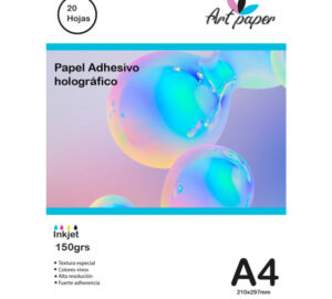 Papel adhesivo holográfico 20 hojas A4 Art paper