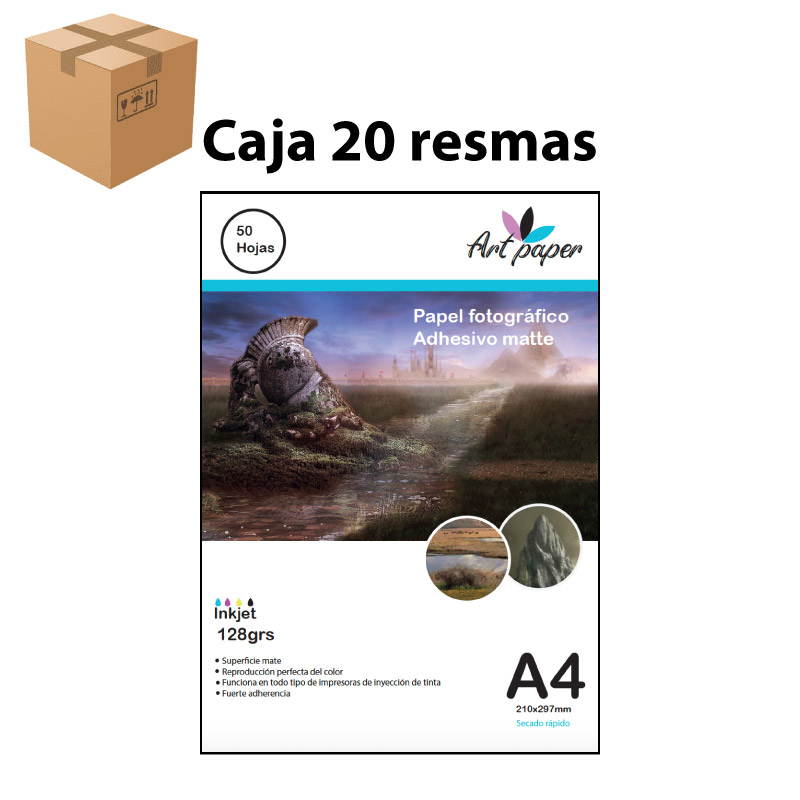 Papel adhesivo fotográfico matte - Art Paper – Caja 20 resmas