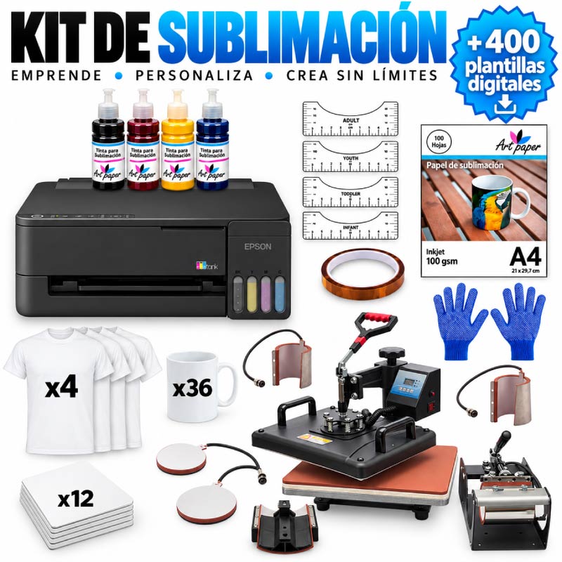 Kit sublimación 8 en 1 impresora sublimación - Tienda Stampaideas Imprimeideas