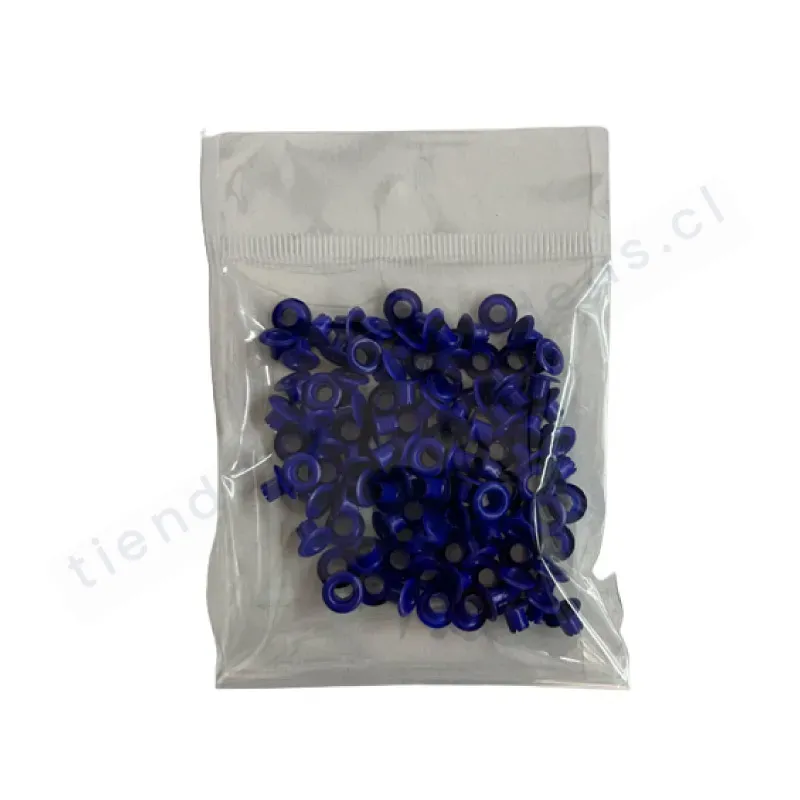 Ojetillos azules 100 un - 5 mm