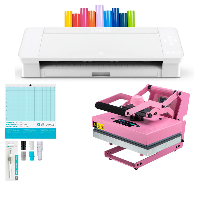 Silhouette Cameo 4 + Estampadora A4 rosa - Tiendastampaideas
