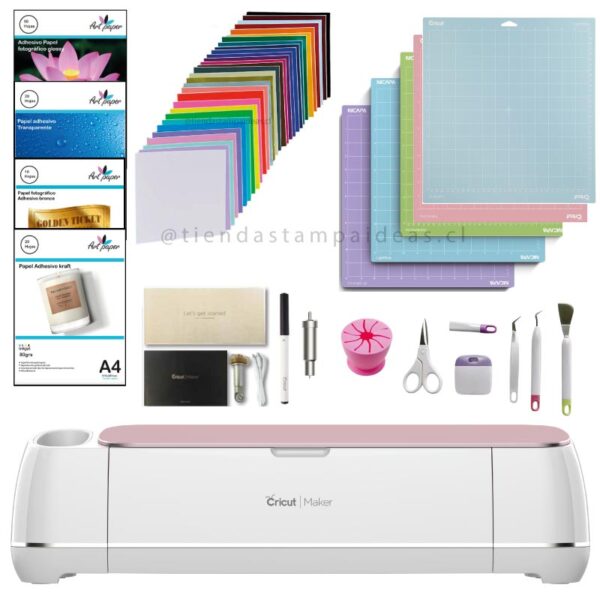Cricut Maker 2 rosada Kit Stickers - Tienda Stampaideas