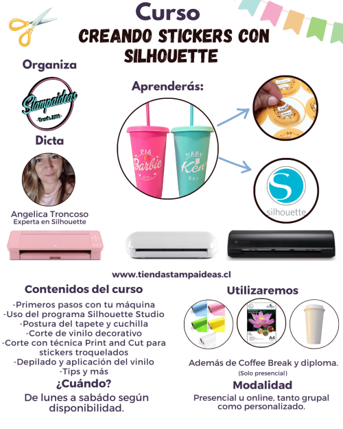 Curso Creando Stickers con Silhouette - Tienda Stampaideas