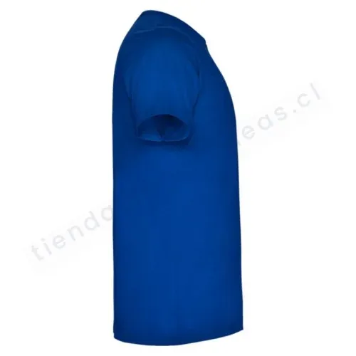 Polera algodon manga Corta Azul- Lateral - Tienda Stampaideas Imprimeideas