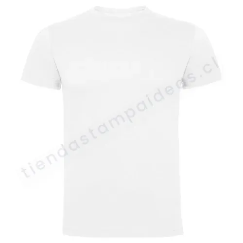 Polera algodon manga Corta Blanca- Frontal - Tienda Stampaideas Imprimeideas
