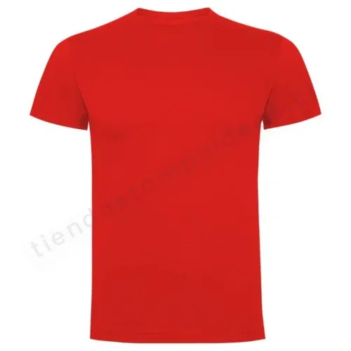 Polera algodon manga Corta Roja- Frontal - Tienda Stampaideas Imprimeideas