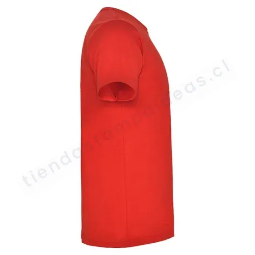 Polera algodon manga Corta Roja- Lateral - Tienda Stampaideas Imprimeideas