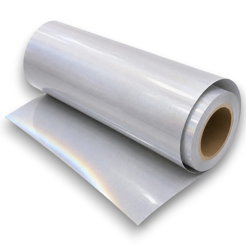 Vinilo textil reflectante PU – Gris claro - Imagen 3