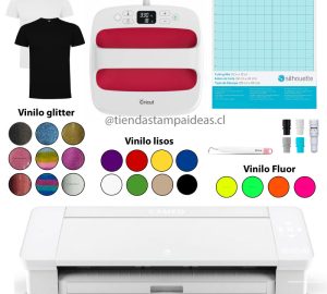 Silhouette Cameo 4 Blanca - Kit Estampado 2 Cricut Easy press Mediana - Tiendastampaideas