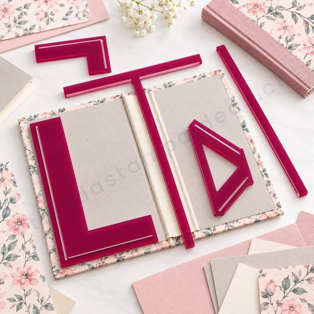 Kit de regla de encuadernacion fucsia - Tienda Stampaideas Imprimeideas