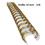 Anillo 16 mm dorado 21 Anillo encuadernación - Tienda Stampaideas