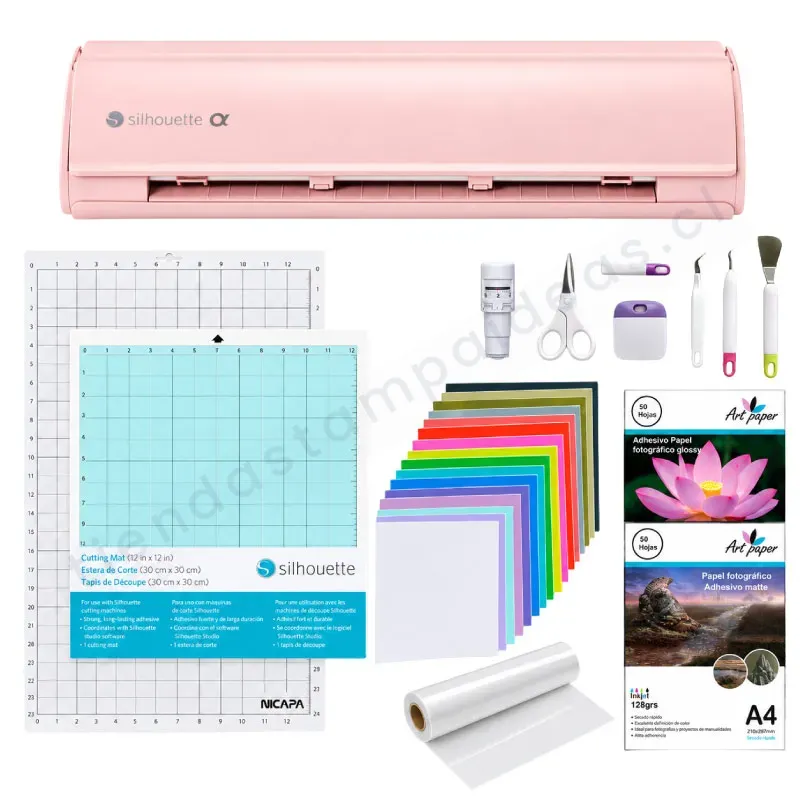 Silhouette Cameo 5 Alpha Rosa Kit de Stickers - Tienda Stampaideas Imprimeideas