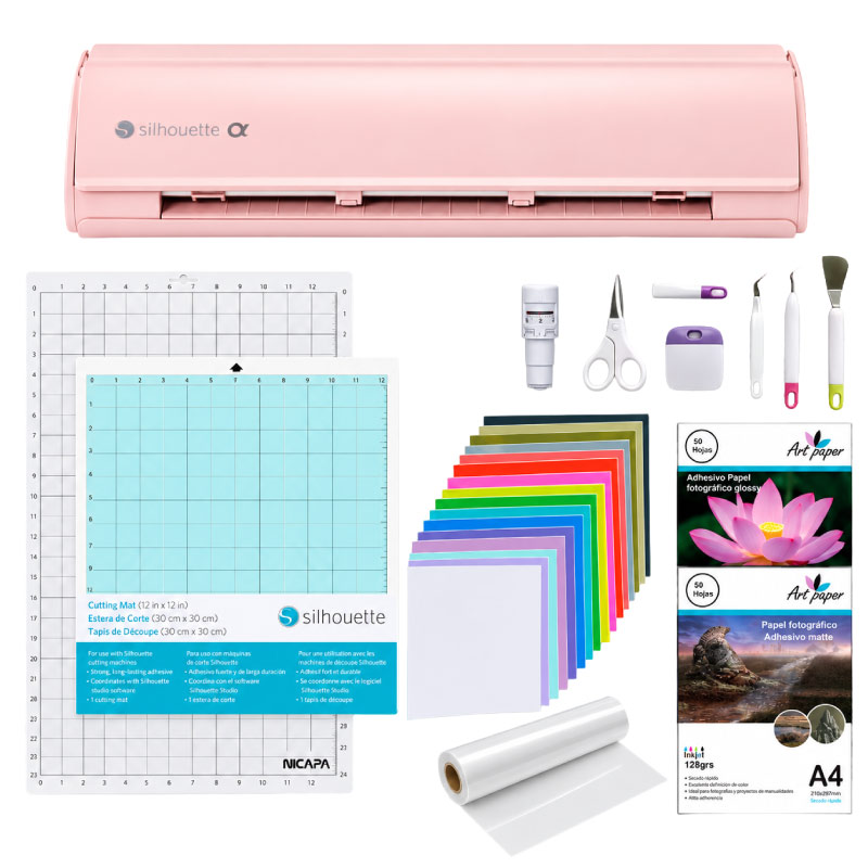Silhouette Cameo 5 Alpha Rosa Kit de Stickers - Tienda Stampaideas Imprimeideas