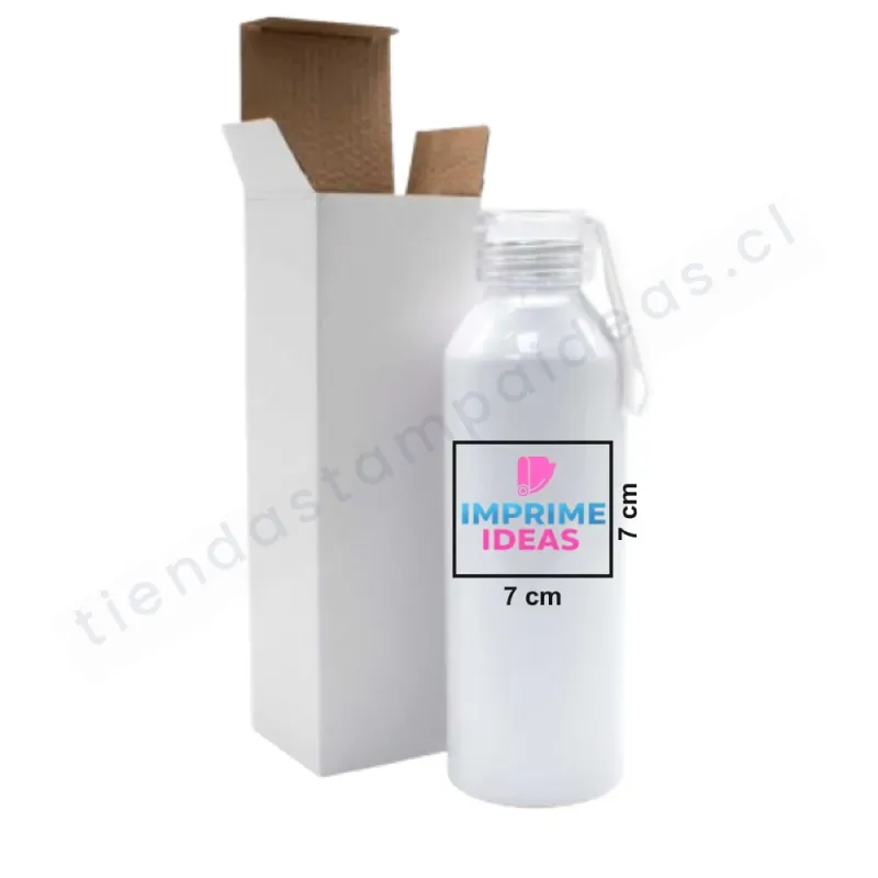 Pack Botellas de aluminio personalizadas Logo 7 x 7 cm