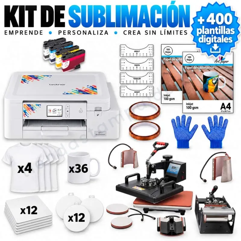 Kit de sublimación 8 en 1 Impresora Brother SP1 Profesional - Tienda Stampaideas Imprimeideas