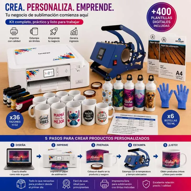 Kit de sublimación estampadora de tazas SP1 - Tienda Stampaideas Imprimeideas