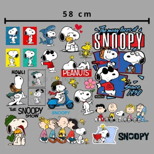 Lienzo DTF Textil Snoopy - 58 cm - Imprimeideas