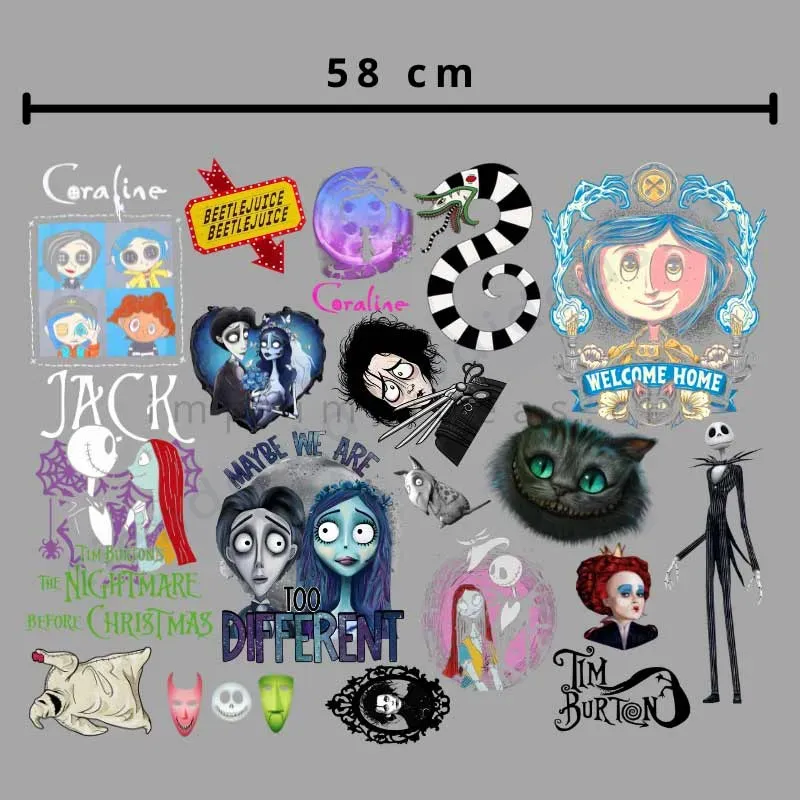 Lienzo DTF Textil Tim Burton – 58 cm
