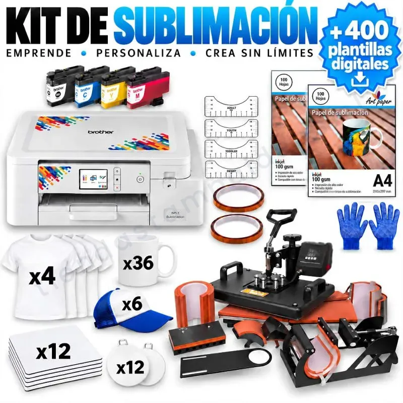 Kit de sublimación 13 en 1 Avanzado Brother SP1 - Tienda Stampaideas Imprimeideas