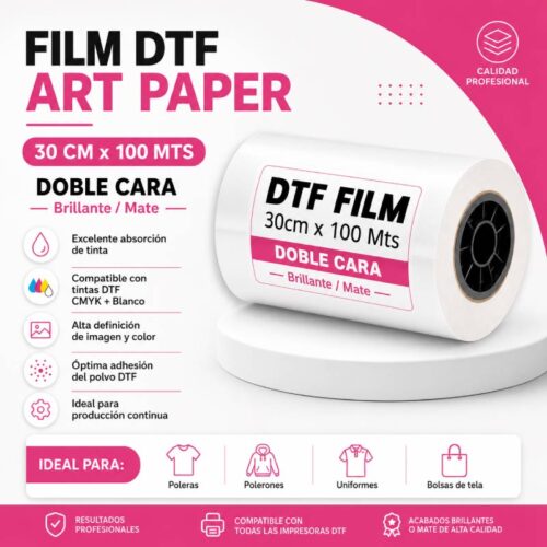 Film dtf textil 30 cm Doble Cara - Tienda Stampaideas Imprimeideas