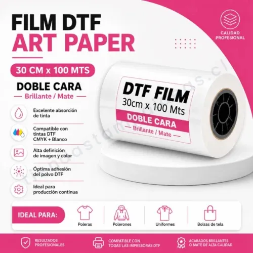 Film dtf textil 30 cm Doble Cara - Tienda Stampaideas Imprimeideas