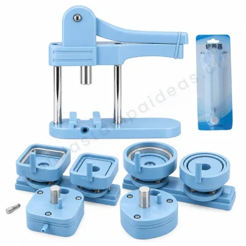 Máquina de Chapitas 2 en 1 - Celeste - Tienda Stampaideas Imprimeideas