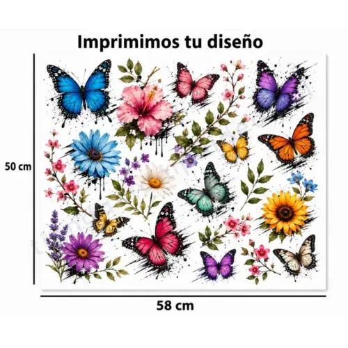 Impresión DTF textil 50 x 58 cm medio metro - Imprimeideas