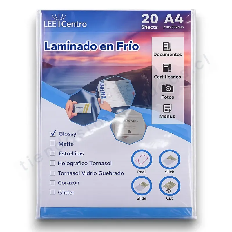 Laminado en frío A4 Brillante - Tienda Stampaideas Imprimeideas