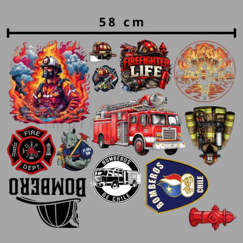 Lienzo DTF Textil Bomberos – 58 cm - Imprimeideas