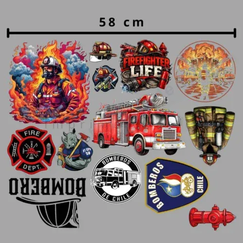 Lienzo DTF Textil Bomberos – 58 cm - Imprimeideas