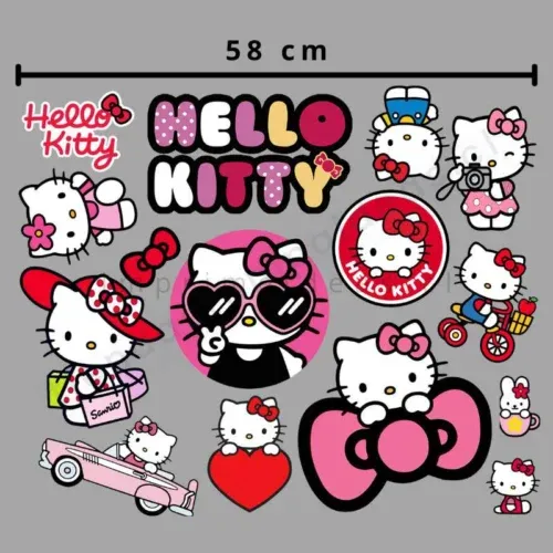 Lienzo DTF Textil Hello Kitty – 58 cm - Imprimeideas