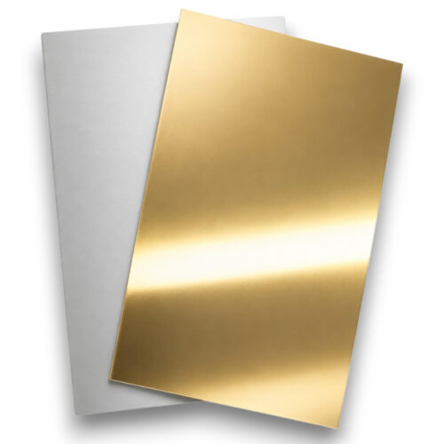 Placa de aluminio Sublimable Dorado Espejo - Tienda Stampaideas Imprimeideas