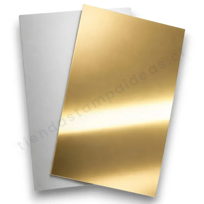 Placa de aluminio Sublimable Dorado Espejo - Tienda Stampaideas Imprimeideas