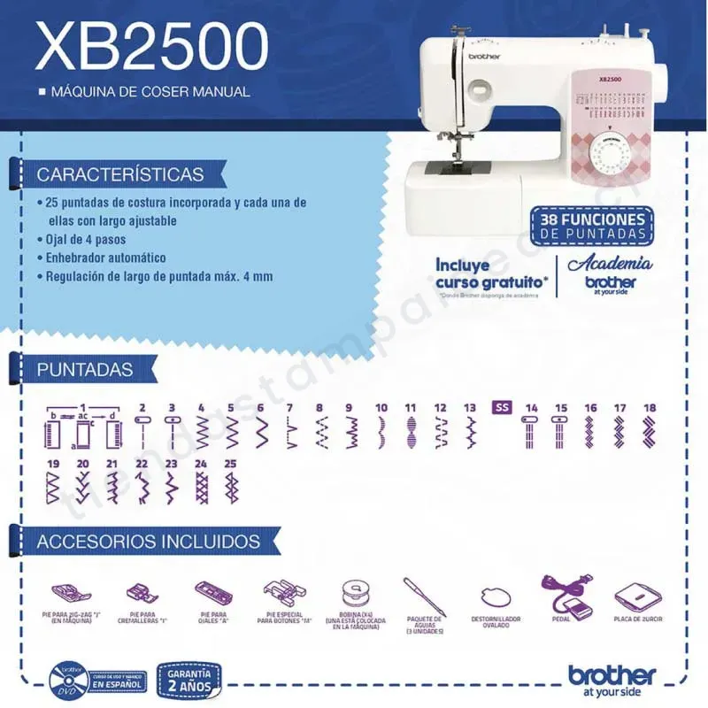 Brother XB2500 Máquina de Coser - Tienda Stampaideas Imprimeideas