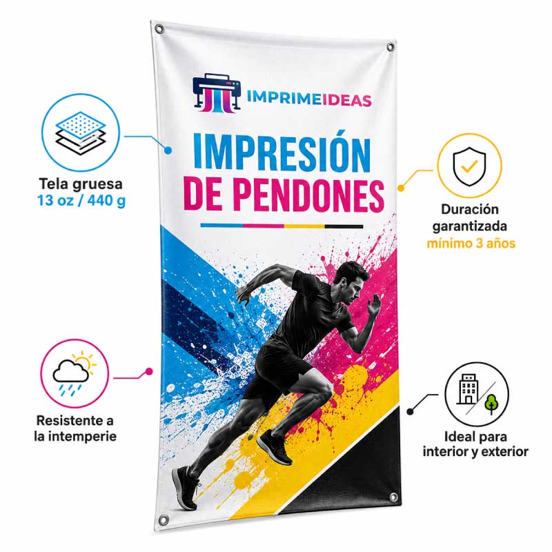 Impresion de pendones PVC 13 oz - Imprimeideas