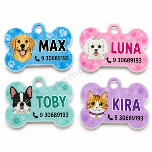 Placa de Mascota Hueso mascota sublimable - Tienda Stampaideas Imprimeideas