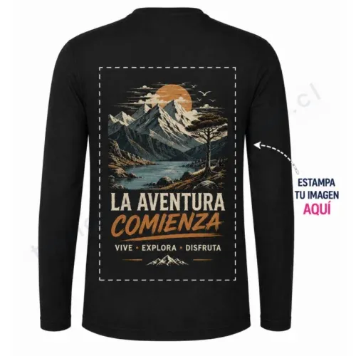 Polera Estampada Manga Larga - Imprimeideas