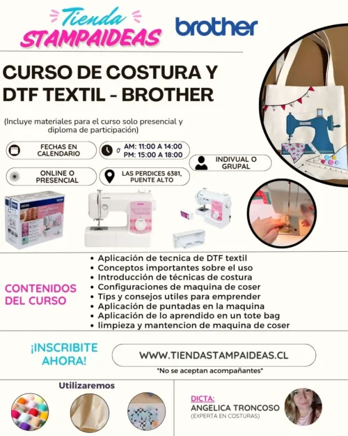 Curso de costura y DTF textil - Tienda Stampaideas Imprimeideas