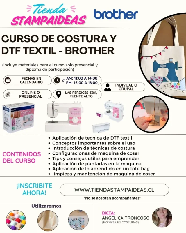 Curso de costura y DTF textil - Tienda Stampaideas Imprimeideas