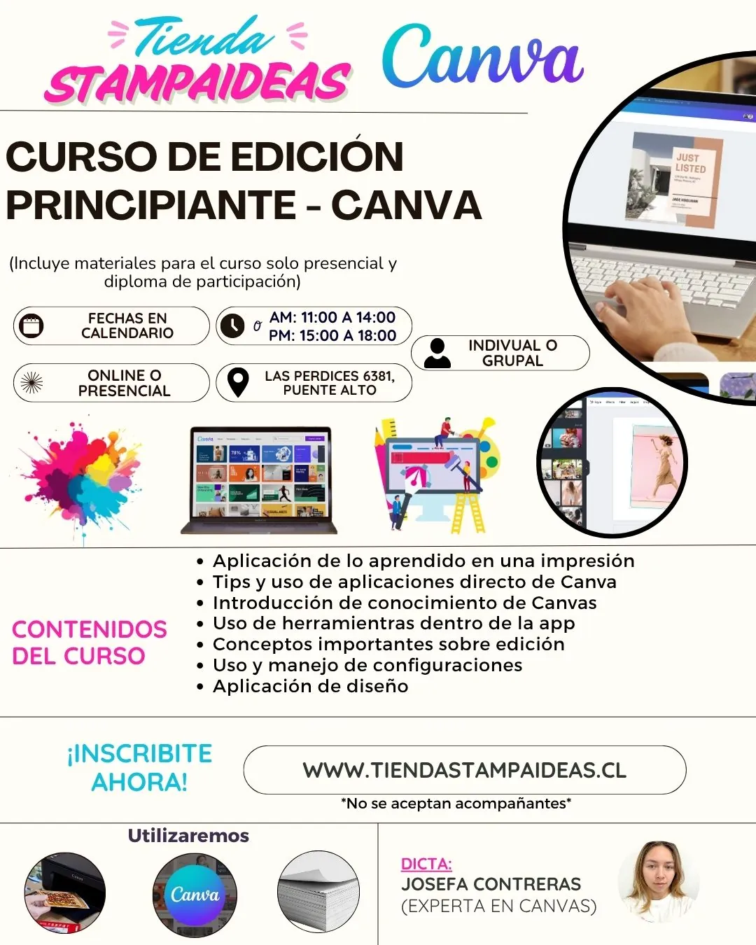 Curso de edición para principiantes Curso de Canva - Tienda Stampaideas Imprimeideas
