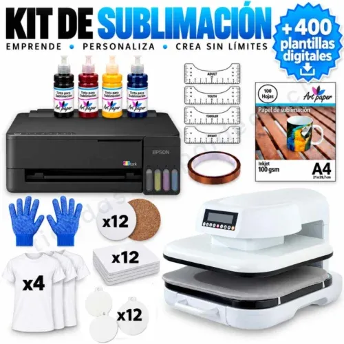 Kit de sublimación estampadora automática 38 x 38 L1350 deslizable - Tienda Stampaideas Imprimeideas