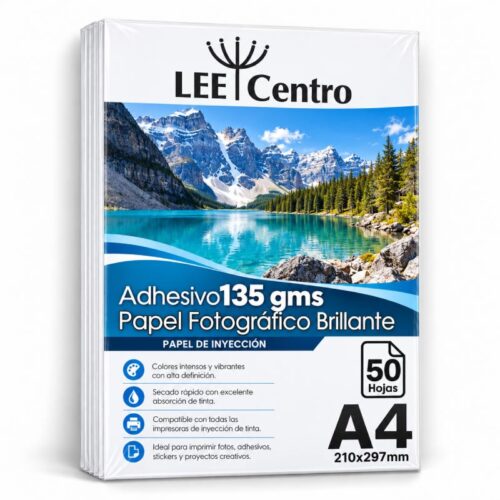 Papel adhesivo fotográfico de 135 gramos A4 - Tienda Stampaideas Imprimeideas